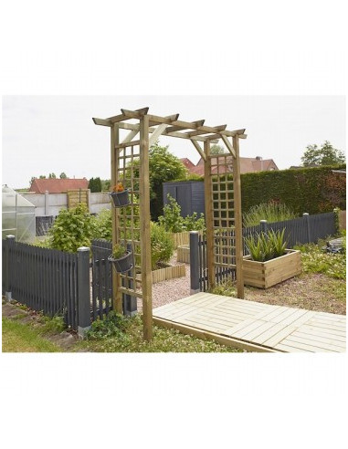 Pérgola de paso madera Luna recta...