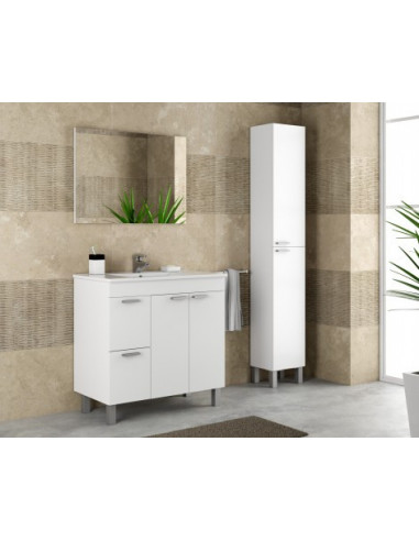 Conjunto Aktiva 80cm Blanco + Lavabo