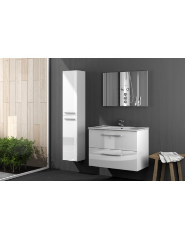 Conjunto Aruba 80Cm Blanco Brillo +...