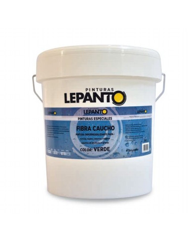 Impermeabilizante fibra caucho 14L verde