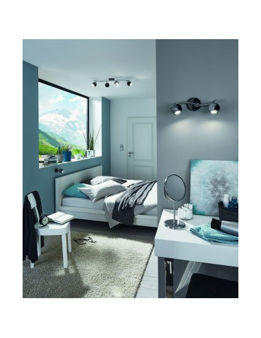 Regleta BIMEDA - 4 focos - Niquel negro