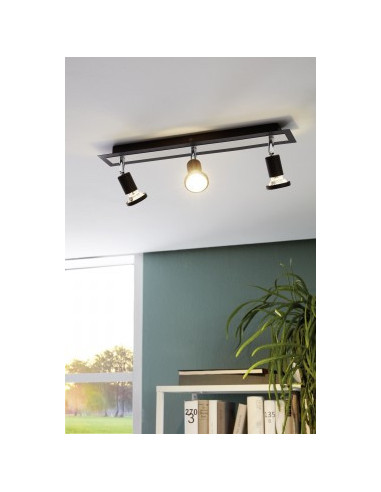 Regleta SARRIA 94965 Negro - 3 Focos