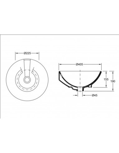 Lavabo Boston S/Encimera