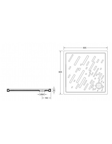 Plato Ducha Douro Plus 80X80Cm