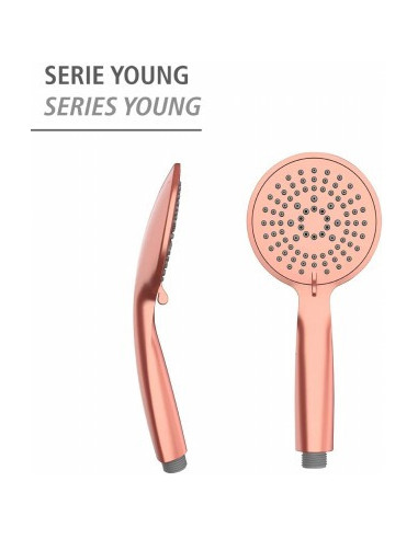 Mango ducha Young Rosa Gold 11cm 5...