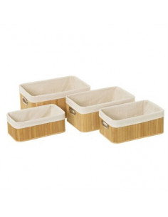 4 cestas bambú 41 X 28 X 18 cm