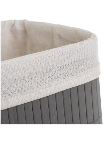 3 cestas bambú gris 35 X 25 X 15 cm