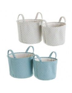 2 cestas tela azul 32 X 32...