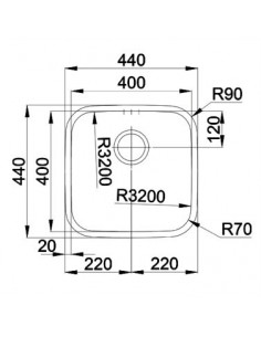 Fregadero 1 cubeta Bahía 2