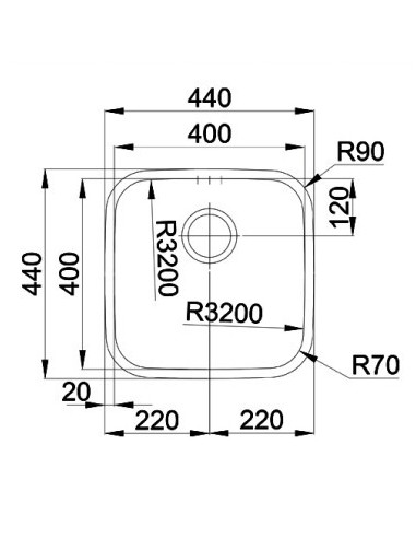 Fregadero 1 cubeta Bahía