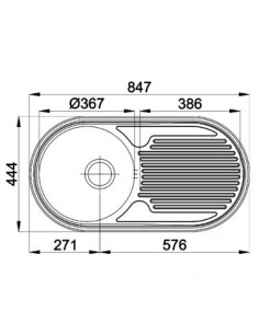 Fregadero 1 cubeta Semi Dueto 2